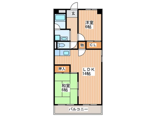 ハイツ栄の物件間取画像